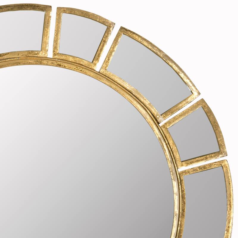 SAFAVIEH Idamarie Antique Gold Sunburst 30-inch Round Decorative Mirror - 30" x 0.5" x 30" - 30Wx1Dx30H