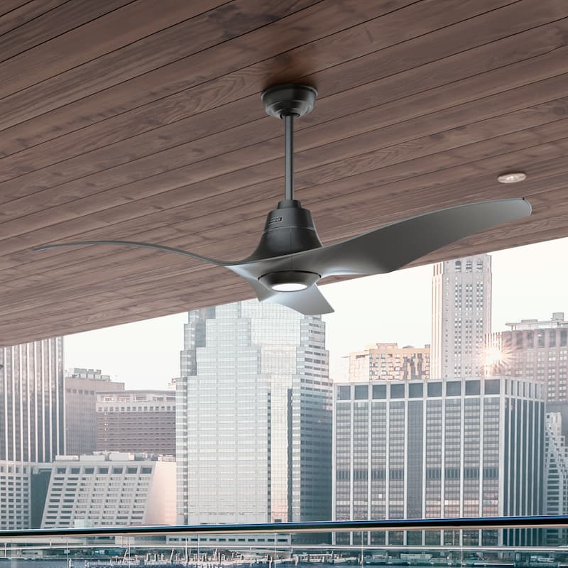 Hunter Arwen 60" ENERGY STAR Outdoor Ceiling Fan with LED Light and Handheld Remote - Damp Rated!