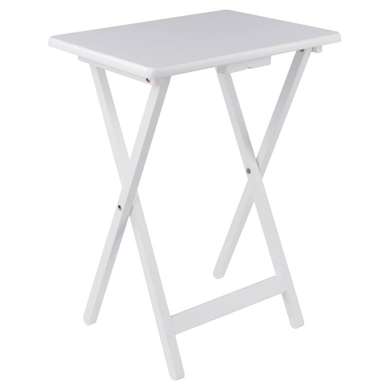 Alex Set of 2 Snack Tables White Finish