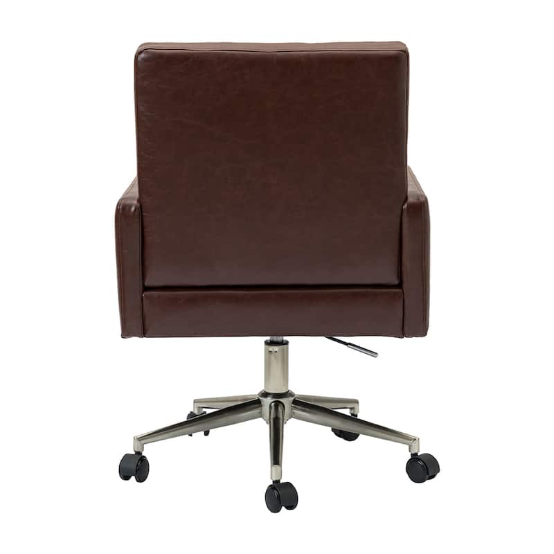 Lorenz Modern Vegan Leather Height-adjustable Office Chair with 5 Wheels by HULALA HOME