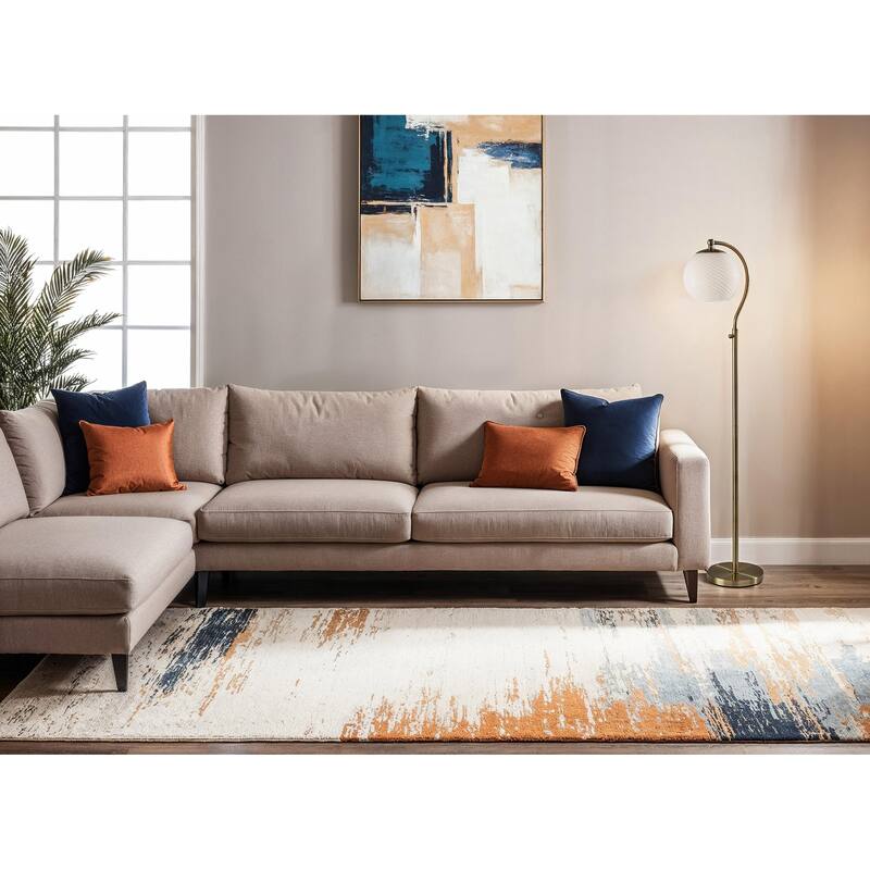 Swirl Floor Lamp - Antique Brass