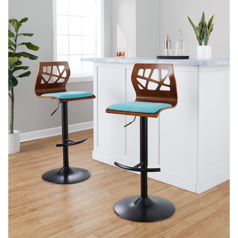 Carson Carrington Sala Adjustable Bar Stool with Rounded T Footrest (Set of 2)