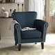 Brice Contemporary Scroll Arm Club Chair with Nailhead Trim by Christopher Knight Home - Navy
