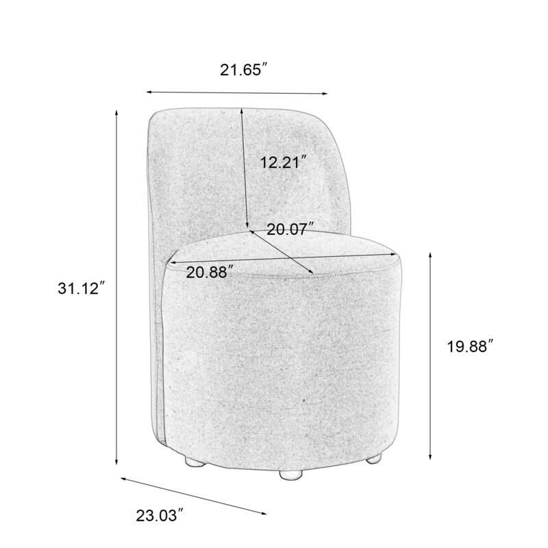 Modern Linen Upholstery Dining Chair Barrel Chair