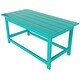 preview thumbnail 17 of 55, POLYTRENDS Laguna All Weather Poly Outdoor Coffee Table - Rectangle Turquoise