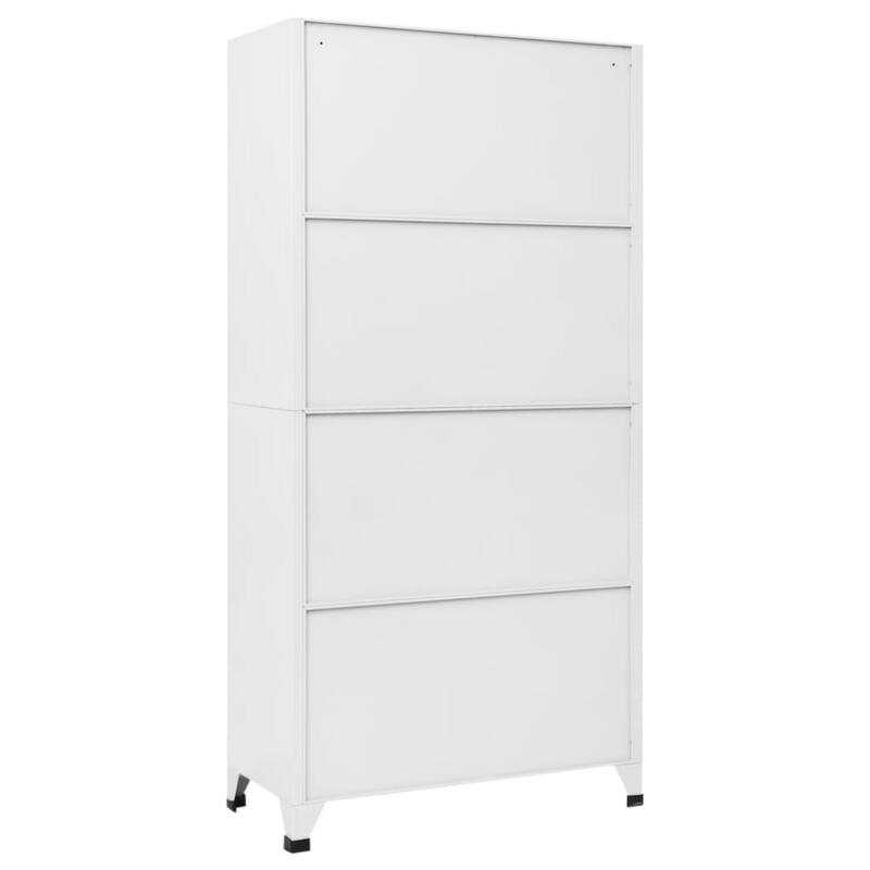 Rim Locker Cabinet, 9 Storage Compartments, Gray Steel Metal, 71 Inch