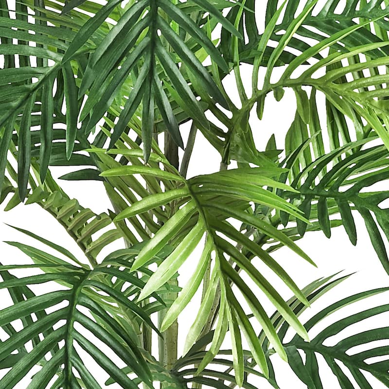 Tall Silk Areca Palm Plant 38" Indoor Decor - Glam Basket Tropical Tree Home Office Living Room - 3.17ft.