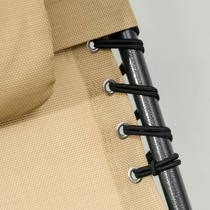 Reclining Chaise Lounge Chair, Portable Sun Lounger, Folding Camping Cot