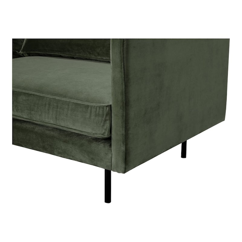 Aurelle Home Majestic Scandinavian Modern Velvet Sofa
