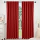 preview thumbnail 62 of 109, Deconovo Back Tab Blackout Curtains (2 Panel) 38W x 54L - True Red