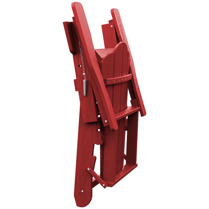 Outdoor HDPE Folding Classic Adirondack Chair All-Weather