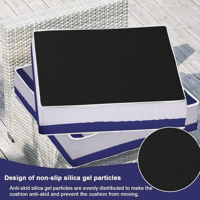 14 Pcs Outdoor Furniture Replacement Cushions Fits 6-seat Sectional Rattan Conversation Set (Only cushions+covers, no sofa.)