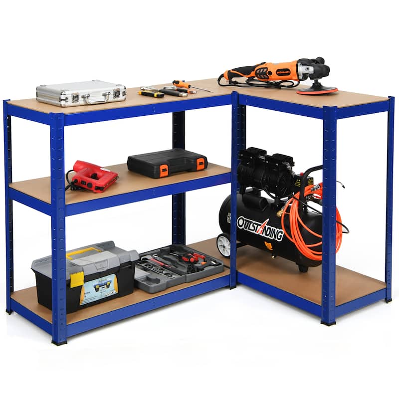 Costway 4PCS 72'' Heavy Duty Storage Shelf Steel Metal Garage Rack 5