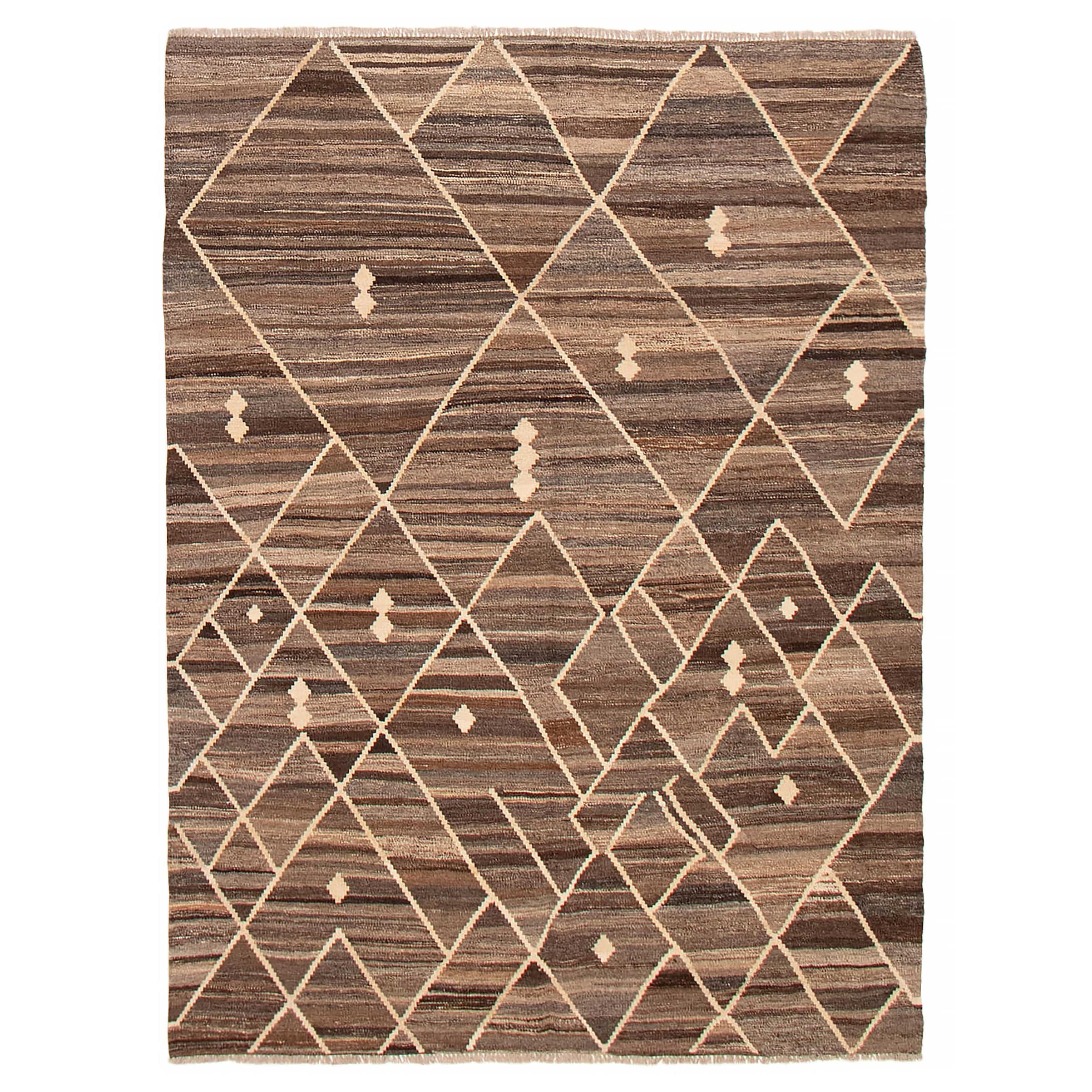 Sivas Brown Kilim 5'11" x 7'10" - 5'11 x 7'10