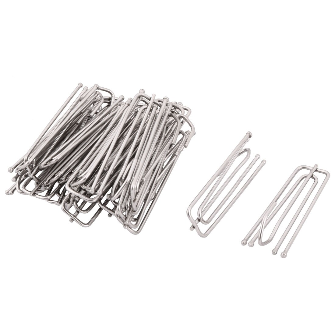 Unique Bargains Multi-Purpose Stainless Steel Pegs Hanging Hole Clothes Pins Clips Hanger 20pcs - Silver Tone