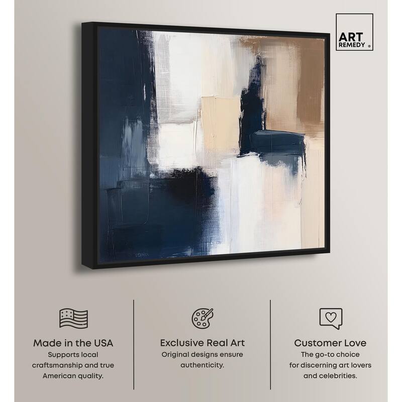 Blue Mood Depth I Canvas by Art Remedy