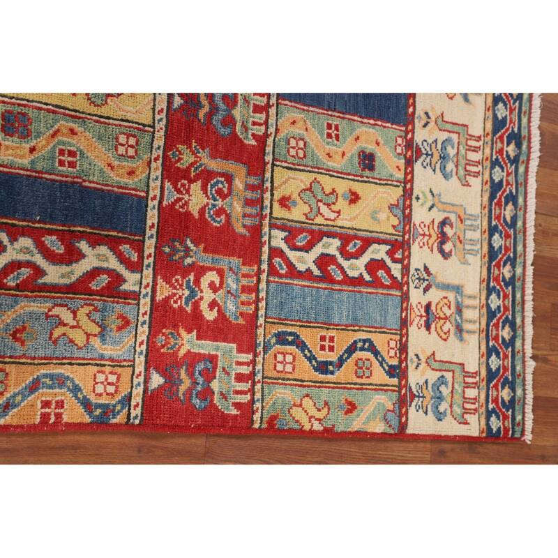 Tribal Kazak Oriental Accent Rug Hand-Knotted Wool Carpet - 2'9" x 4'1"