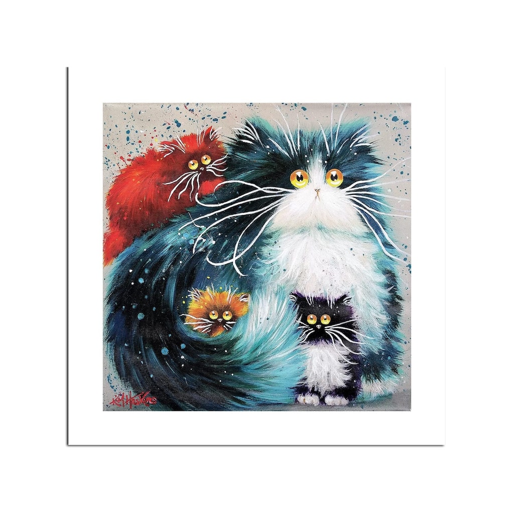 Purrenting Fine Art Paper Print by Kim Haskins - Multi