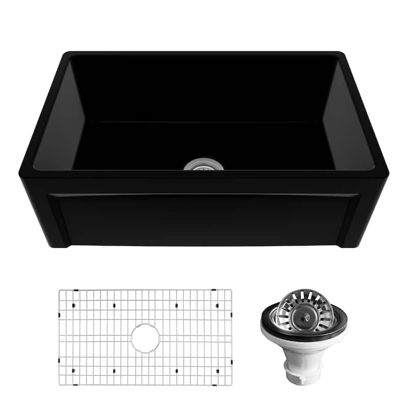 Karran USA FCP30SB Karran FCP30SBWH 30" Single Bowl Panel Front - Matte Black