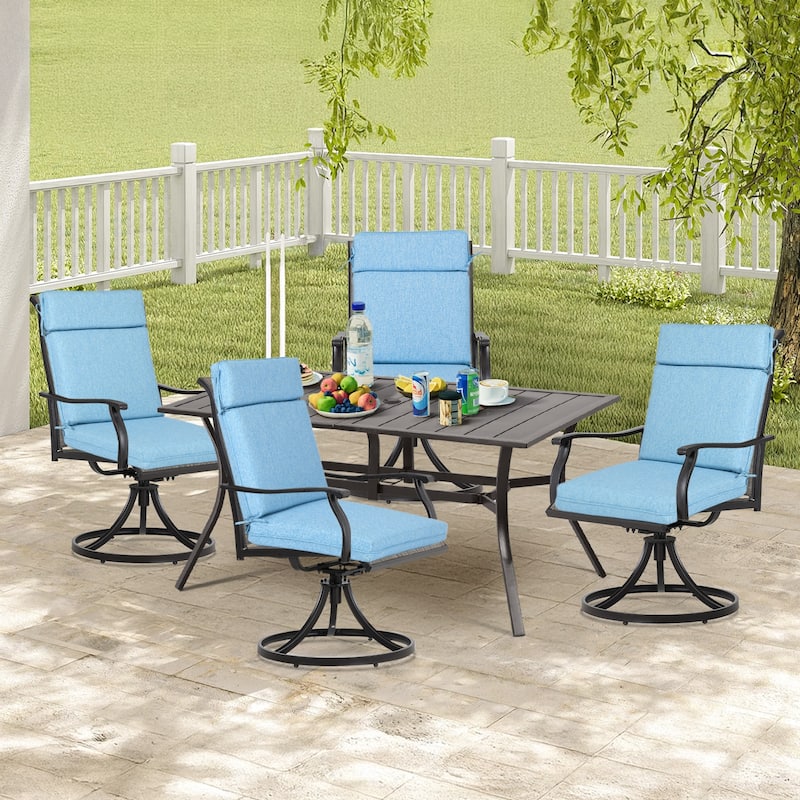 Aoodor Outdoor Dining Chair Cushion Set, 37"x20"x2.8"