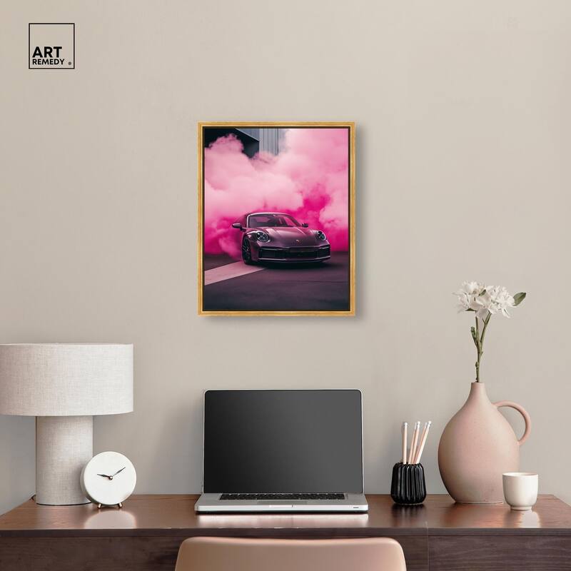 Turbocharged Pink Canvas by Art Remedy