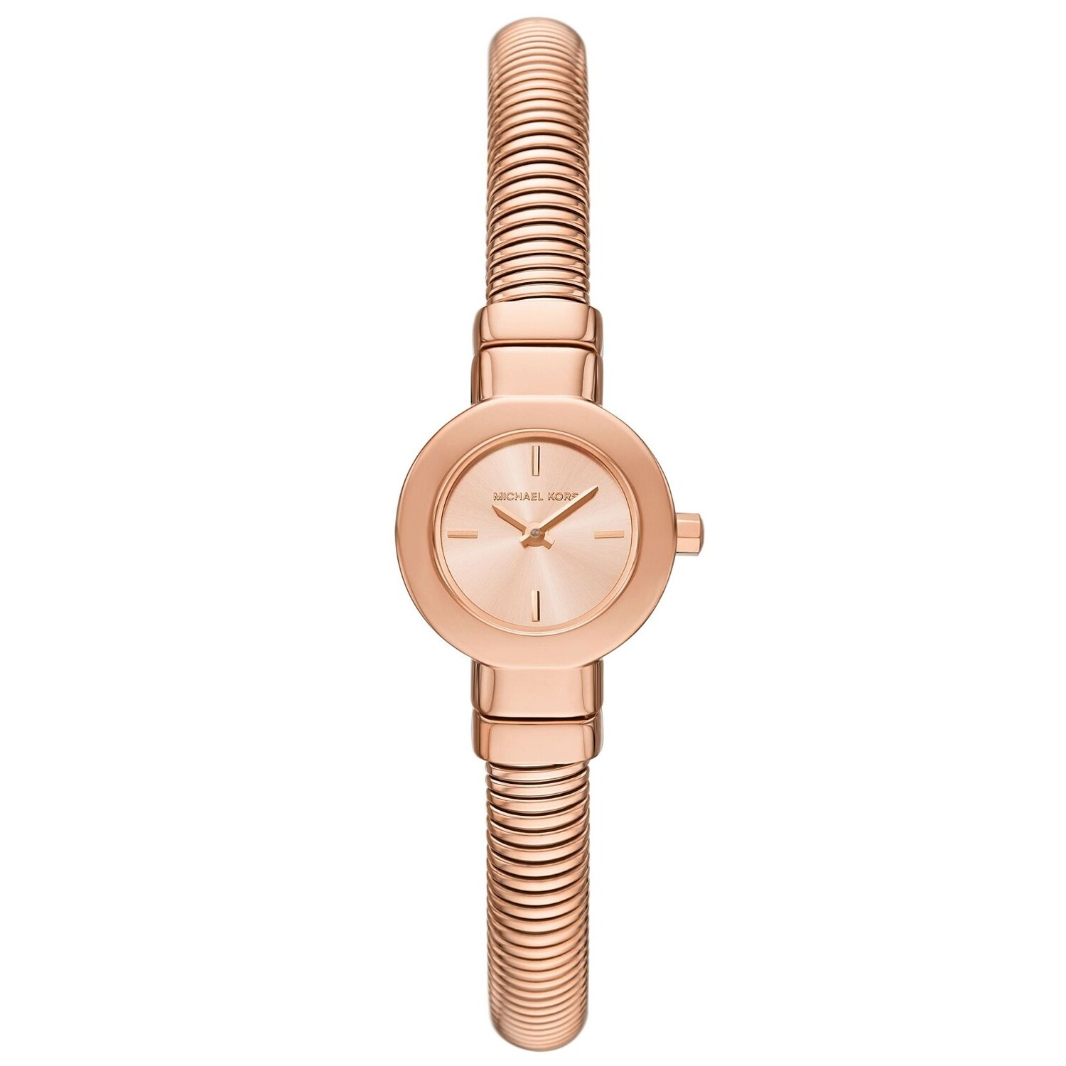 Michael Kors copper gold rose gold watch New Michael Kors Runway MK5853 Rose Gold MK Logo Crystals  main image 2