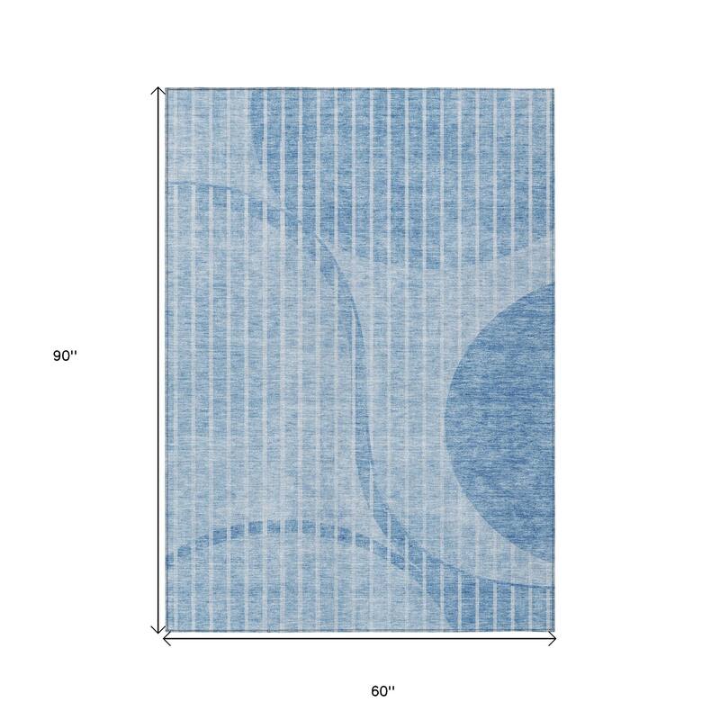 HomeRoots Striped Transitional Rectangle Outdoor Rug