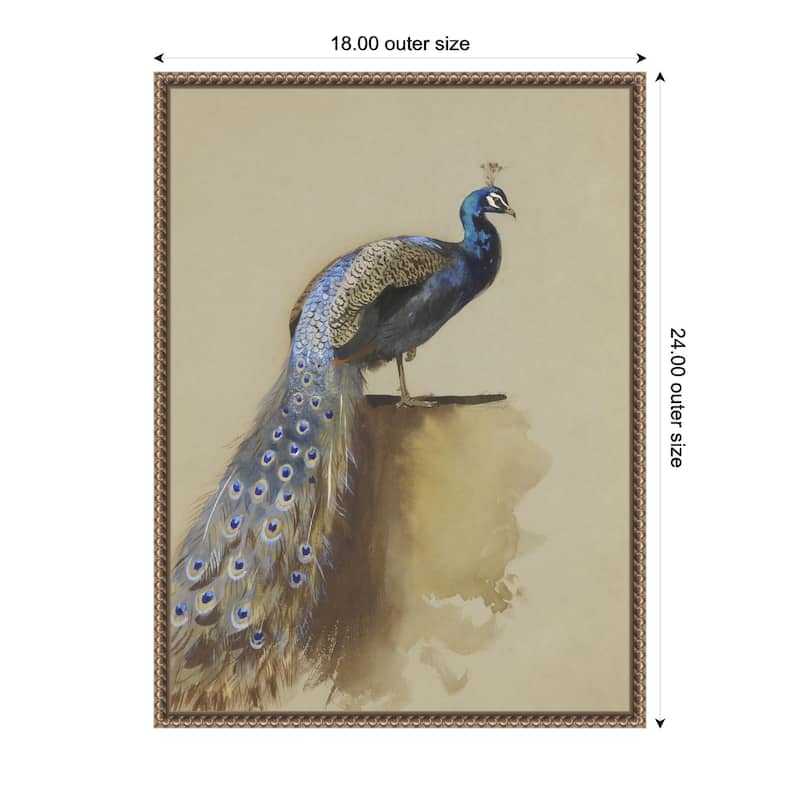 Kate and Laurel Peacock no date Archibald Thorburn by Nostalgia Prints Framed Canvas Wall Art Print