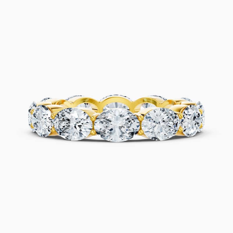 Auriya 14k Gold Oval East-West Lab Grown Diamond Eternity Band 1.80 - 7.50 ct. tw. (F-G, VS) - 4.80 ct. wt. - 9 - Yellow