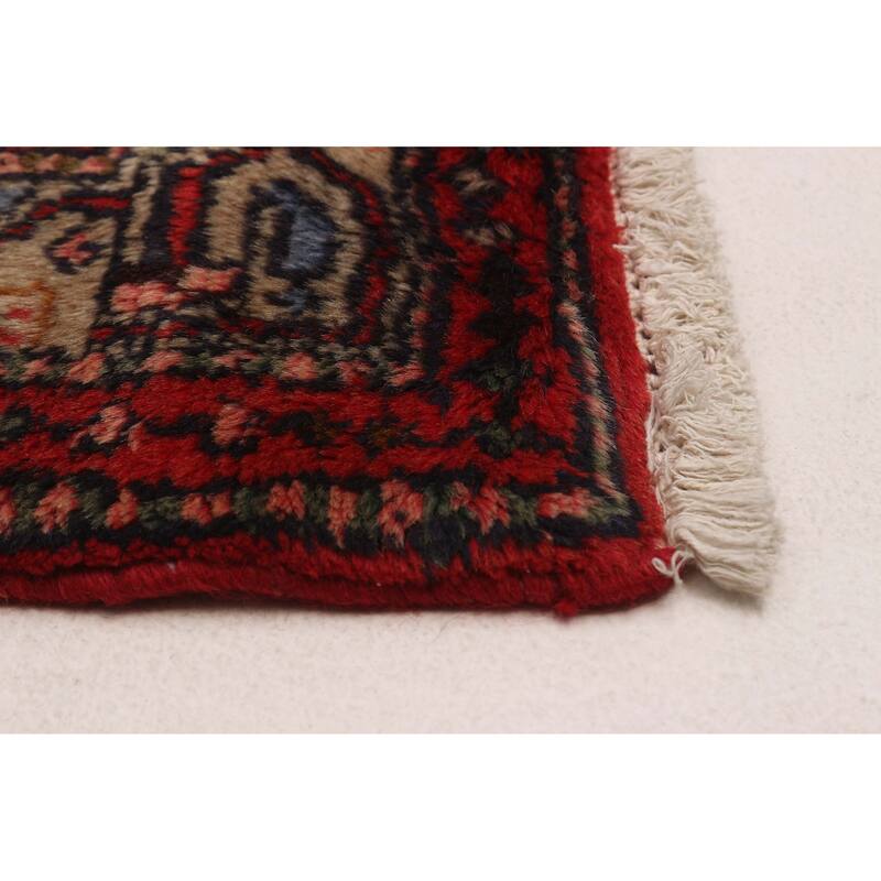 ECARPETGALLERY Hand-knotted Konya Anatolian Cream, Red Wool Rug - 2'6 x 9'10