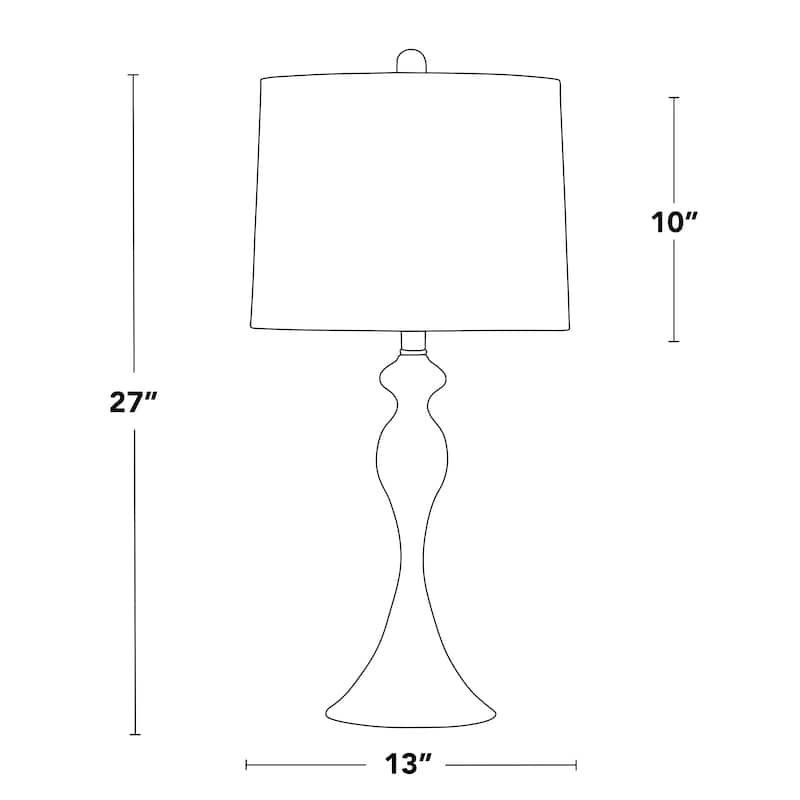 Ashland 27" Contemporary Metal Table Lamp in Brushed Nickel with Light Blue Linen Shade from Grandview Gallery by - Set of 2