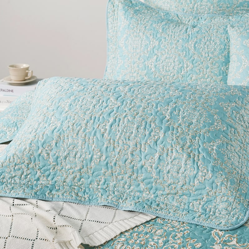 Serenta Mystic Printed Reversible 7-piece Bedspread Coverlet Set