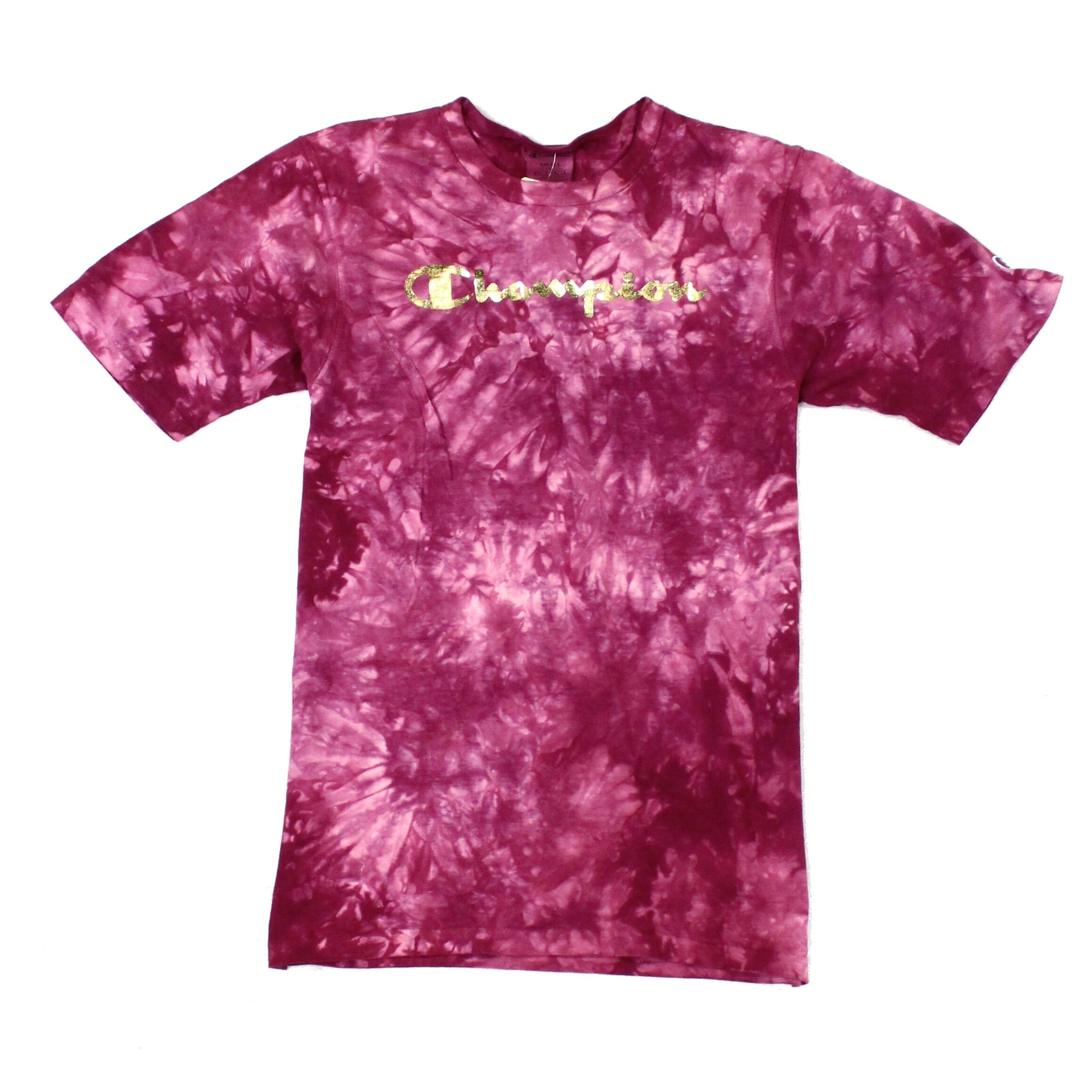 Shop Champion Mens T Shirt Pink Size Small S Tie Dye Metallic Logo Crewneck Overstock 31953983