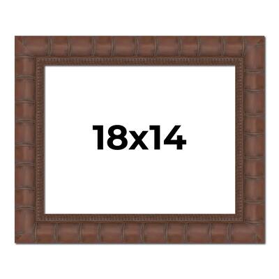 18x14 Frame Pewter Solid Wood Picture Frame Width 1.625 Inches | Interior Frame Depth 0.6875 Inches