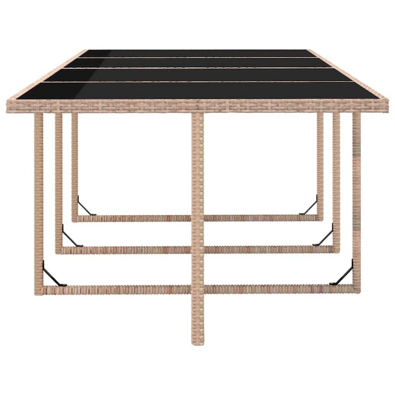 vidaXL Patio Furniture Set Outdoor Table and Chair Dining Set Poly Rattan