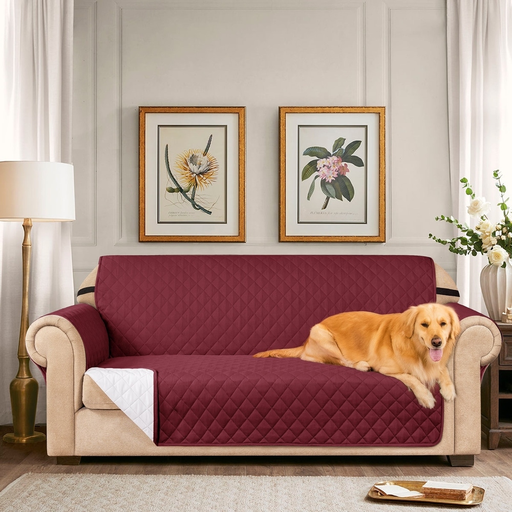 Red sofa outlet slipcovers clearance