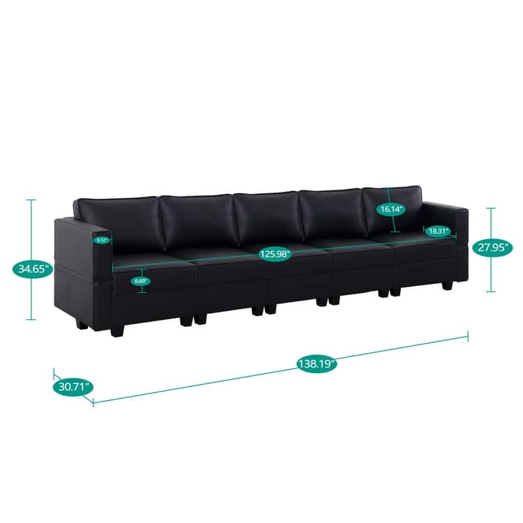 DIY Modular Sleeper Sectional Sofa Collection Convertible Sofa Couches with Storage Seats - Suitable for Living Room