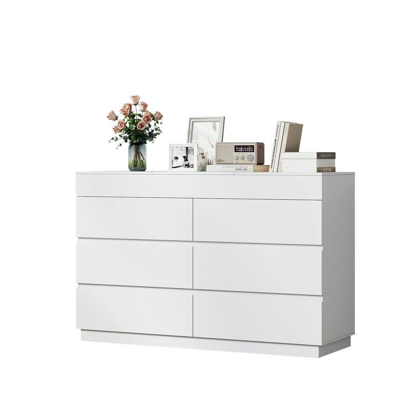 6-Drawer Dresser With Mirror P2 12MM Particleboard With Melamine 47.22"W