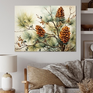Designart "Pine Tree Pine Beauty II" Floral Wall Decor - Bed Bath ...