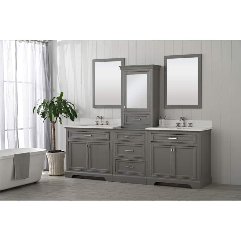 Milano 96" Double Sink Bathroom Vanity Modular Set
