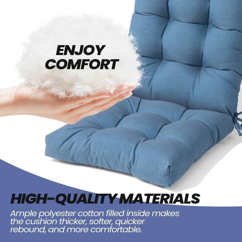 Outdoor Adirondack Chair Cushion Thickened Patio Chair Pad Lounge Rocking Chair Cushion
