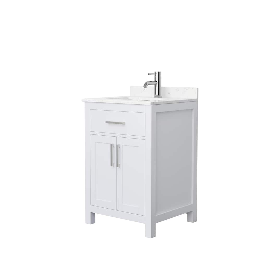 Beckett 24 Inch Single Vanity, Cultured Marble Top