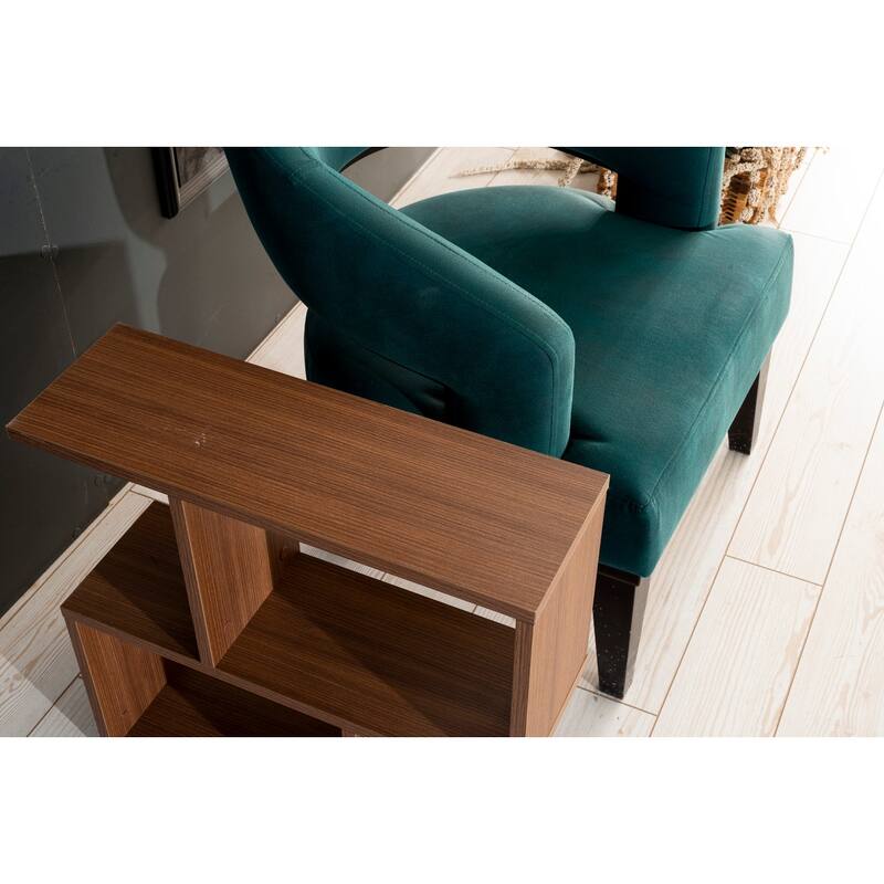 Alfa Rectangle 4 Shelves End Table, 23 inch End Table for Living Rooms