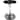 Savoy Round Side Table Stainless-Steel Black Top and Pedestal Base for Home Office Living Room