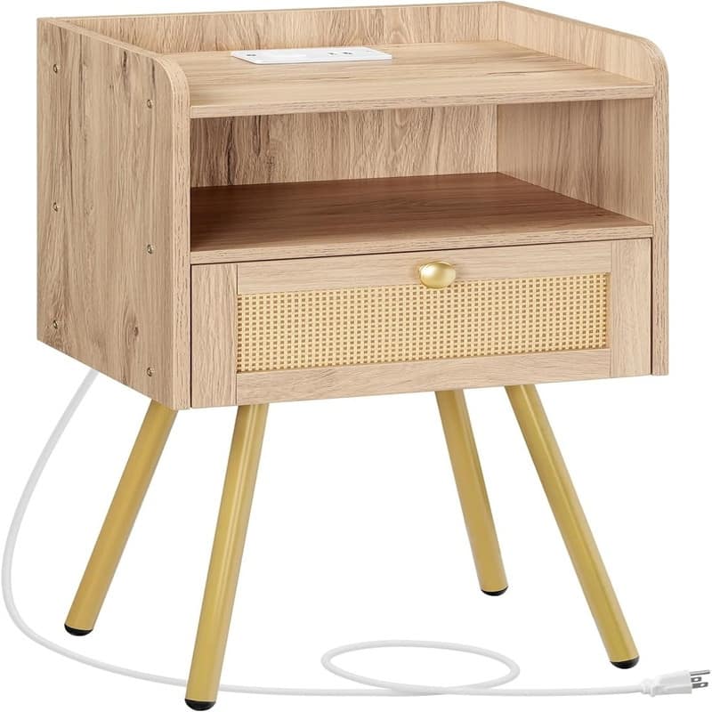 Nightstand with Charging Station