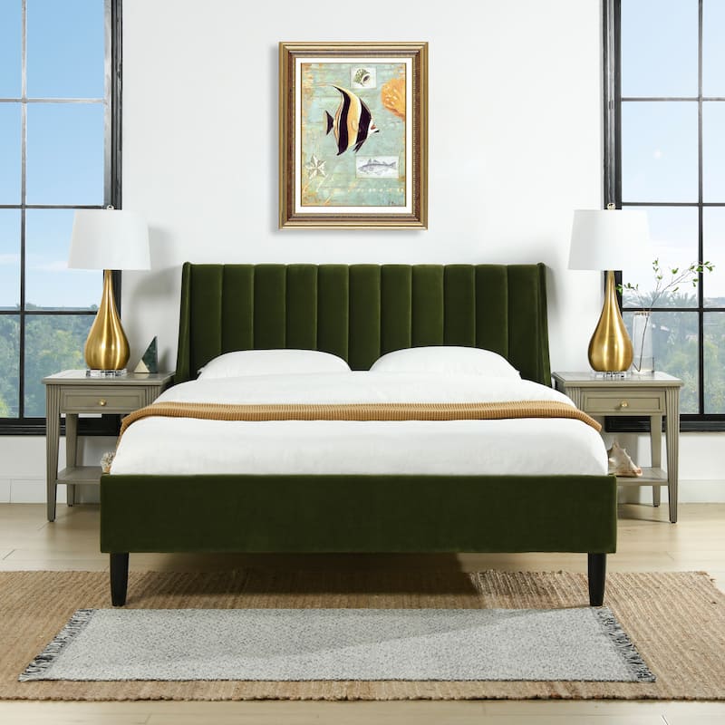 Aspen Vertical Tufted Upholstered Platform Bed