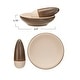 preview thumbnail 2 of 1, Stoneware Mortar and Pestle with Reactive Glaze - 8.0"L x 8.0"W x 2.8"H - 8.0"L x 8.0"W x 2.8"H
