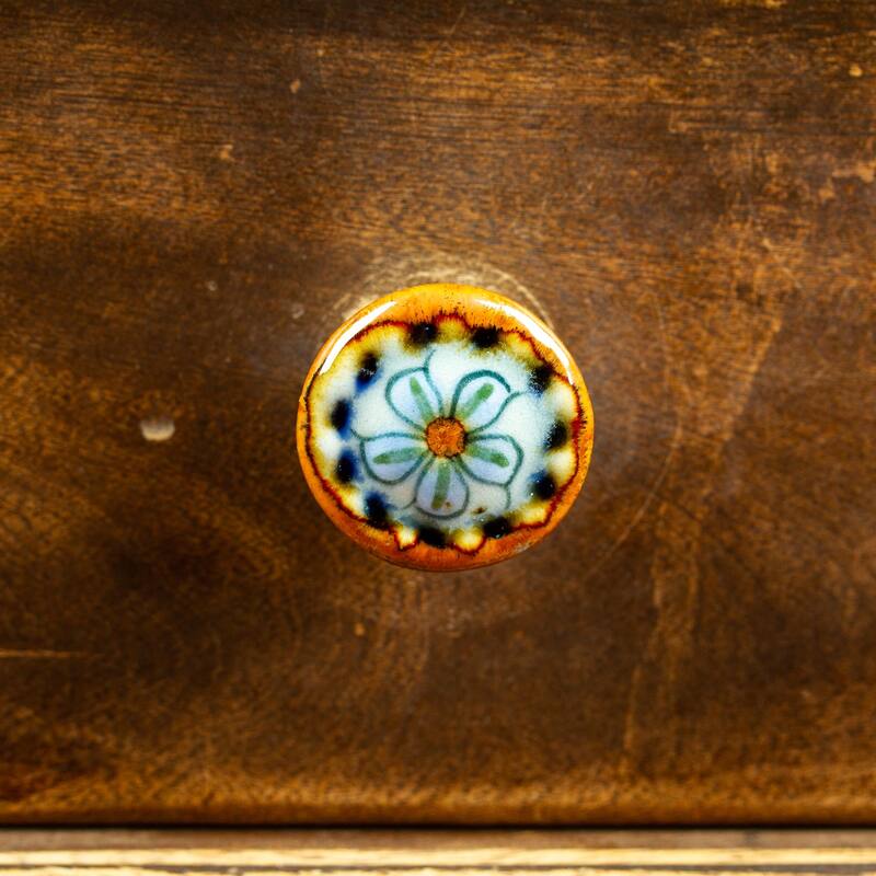 Novica Handmade Handy Garden Ceramic Knobs (Set Of 4)