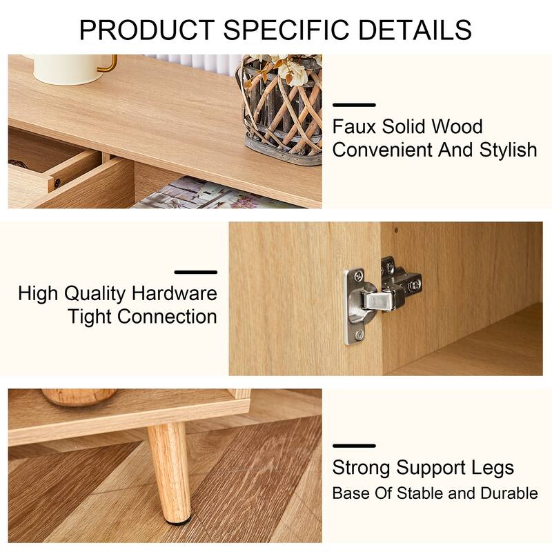 Stylish Rattan Shoe Organizer Rack Storage Cabinet with Wood Finish for Entryway, Hallway, Corridors, and Bedrooms