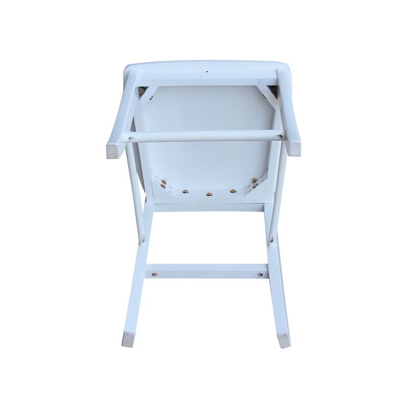 International Concepts Solid Wood X-Back Stool